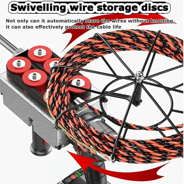 Wire Threading Tool, Cable Puller, Electrician Pull Hidden Wire Pipe Threader Automatic Threading Machine Dark Wire Electrical Wire Pulling Tool