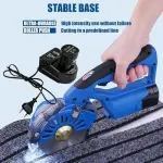 Adjustable Speed Electric Rotary Fabric Cutter - Cuts 100-125mm Thickness, Perfect for Leather & Multi-Layer Fabrics, Essential Tool for Sewing Professionals 110mm
