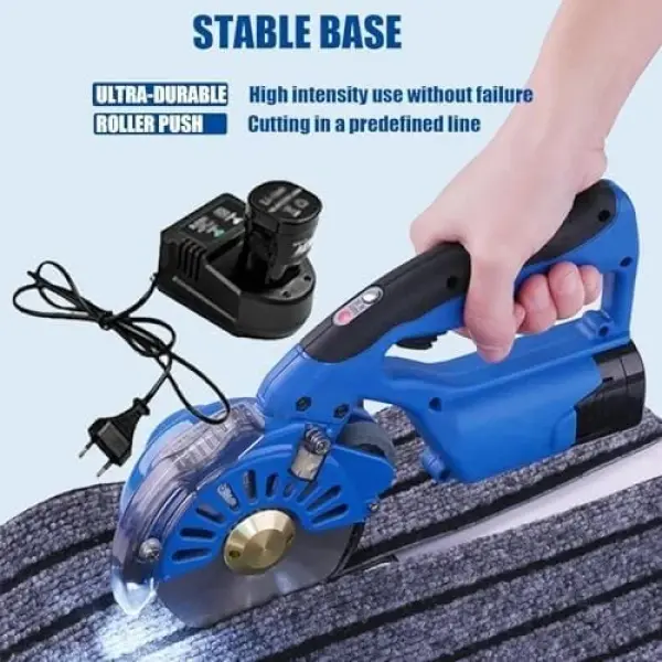 Adjustable Speed Electric Rotary Fabric Cutter - Cuts 100-125mm Thickness, Perfect for Leather & Multi-Layer Fabrics, Essential Tool for Sewing Professionals 110mm