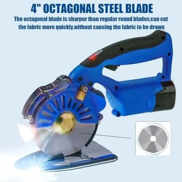 Adjustable Speed Electric Rotary Fabric Cutter - Cuts 100-125mm Thickness, Perfect for Leather & Multi-Layer Fabrics, Essential Tool for Sewing Professionals 110mm