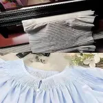 Adjustable Smocking Pleater,24 Row Smocking Pleater with 24 Sewing Needles & Tool Kit, 47 Positions,Even Fabric Folds, 0.5 cm Stitch Spacing, for Costume & Craft Sewing