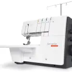 Bernette B62 Airlock Coverstitch Machine Bundle | Air Threader, Thread Needles, Bobbins, LED Light, Extension Table | Heavy Duty, Sewing & Quilting Kit with Tools for Beginner & Professional Use