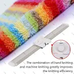 Silver Reed Flat Knitting Machine Kit, LK150 6.5mm Mid Gauge 150 Stitches Semi-Automatic Weaving Machine, Household Sewing Tools with Yarn Accessories for Handmade Clothing & Daily Knitting