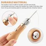 Sewing Awl Kit, Portable Tool Stitching Leather Sewing Thread Awl Tool Professional Leather Stitching Waxed Thread Kit for Furniture 29 Pcs for Sewin g DIY Craft(Color:1)