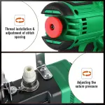 Cordless Bag Closing Machine with 2x3.0A Batteries, Brushless Motor, Battery Bag Sewing Machine Portable Bag Closer Stitcher Packing Machine for Feed Sacks, Rice Bags, Burlap Sack