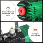 Cordless Bag Closing Machine with 2x3.0A Batteries, Brushless Motor, Battery Bag Sewing Machine Portable Bag Closer Stitcher Packing Machine for Feed Sacks, Rice Bags, Burlap Sack