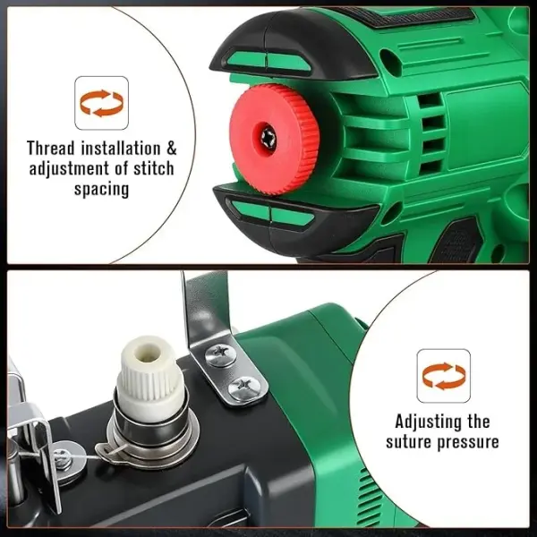 Cordless Bag Closing Machine with 2x3.0A Batteries, Brushless Motor, Battery Bag Sewing Machine Portable Bag Closer Stitcher Packing Machine for Feed Sacks, Rice Bags, Burlap Sack