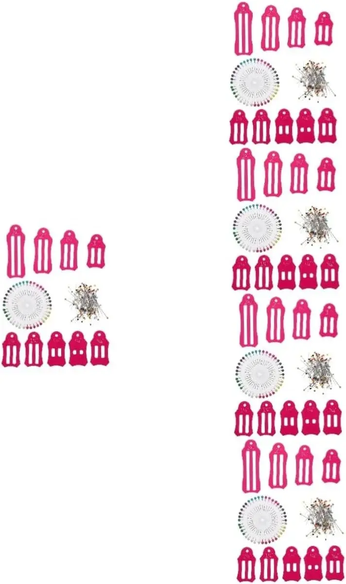 5 Sets Clothing Tailoring Set Sewing Pearl Pin Kit Foldable Fabric Tool Bias Tape Maker Multi-Size Foldable Tool Fabric Tape Folding Tool Quilting Pin Kit Tailoring Pin Ruler Kit