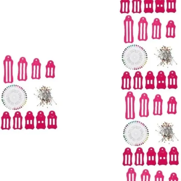 5 Sets Clothing Tailoring Set Sewing Pearl Pin Kit Foldable Fabric Tool Bias Tape Maker Multi-Size Foldable Tool Fabric Tape Folding Tool Quilting Pin Kit Tailoring Pin Ruler Kit