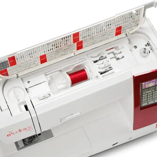 Elna eXcellence 710 Computerized Sewing and Quilting Machine, 11" sewing bed, Include Advanced Dual Feed System, 15 Included Presser Feet, and No Assembly