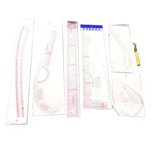 7PCS French Curve Ruler Set, High Accuracy Complete Tools Hip Curve Ruler with Scale, Sewing Ruler | Sewing Tools | Sewing Rulers | Craft Ruler for Beginners Tailors Pattern
