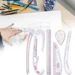 7-Piece French Curve Ruler Set for Pattern Makers, Tailoring, and Fashion Design, Metric Measuring Tools, 23.62 Inch