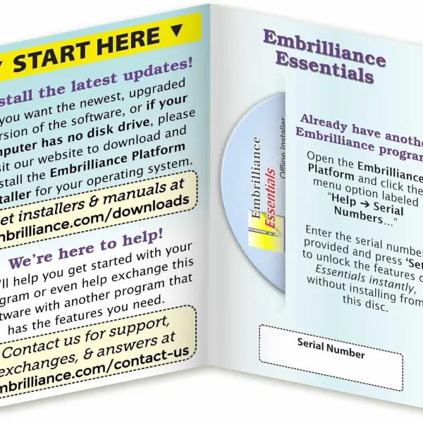 Embrilliance Essentials, Embroidery Software for Mac & PC