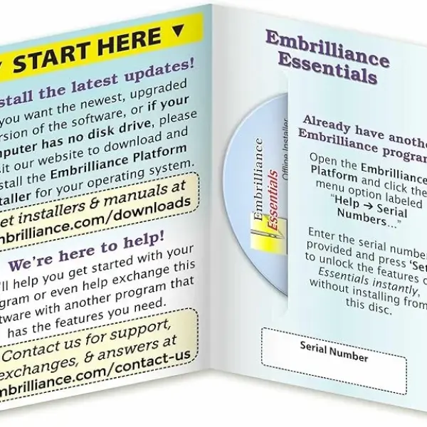 Embrilliance Essentials, Embroidery Software for Mac & PC