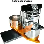 Manual Heart-Shaped Badge Press, with 1000 Heart-Shaped Badge Materials and Cutter, Manual Photo Magnet Badge Maker, Badge Creator Making Tool