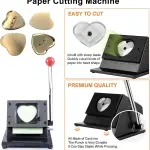Manual Heart-Shaped Badge Press, with 1000 Heart-Shaped Badge Materials and Cutter, Manual Photo Magnet Badge Maker, Badge Creator Making Tool
