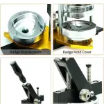 Manual Heart-Shaped Badge Press, with 1000 Heart-Shaped Badge Materials and Cutter, Manual Photo Magnet Badge Maker, Badge Creator Making Tool