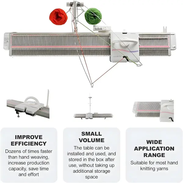 Automatic Knitting Machine Kit - 150 Stitches, 6.5mm Gauge, Easy-to-Use Plastic Sewing Tool for Sweaters, Scarves & Hats - Complete with Accessories for Home Crafting