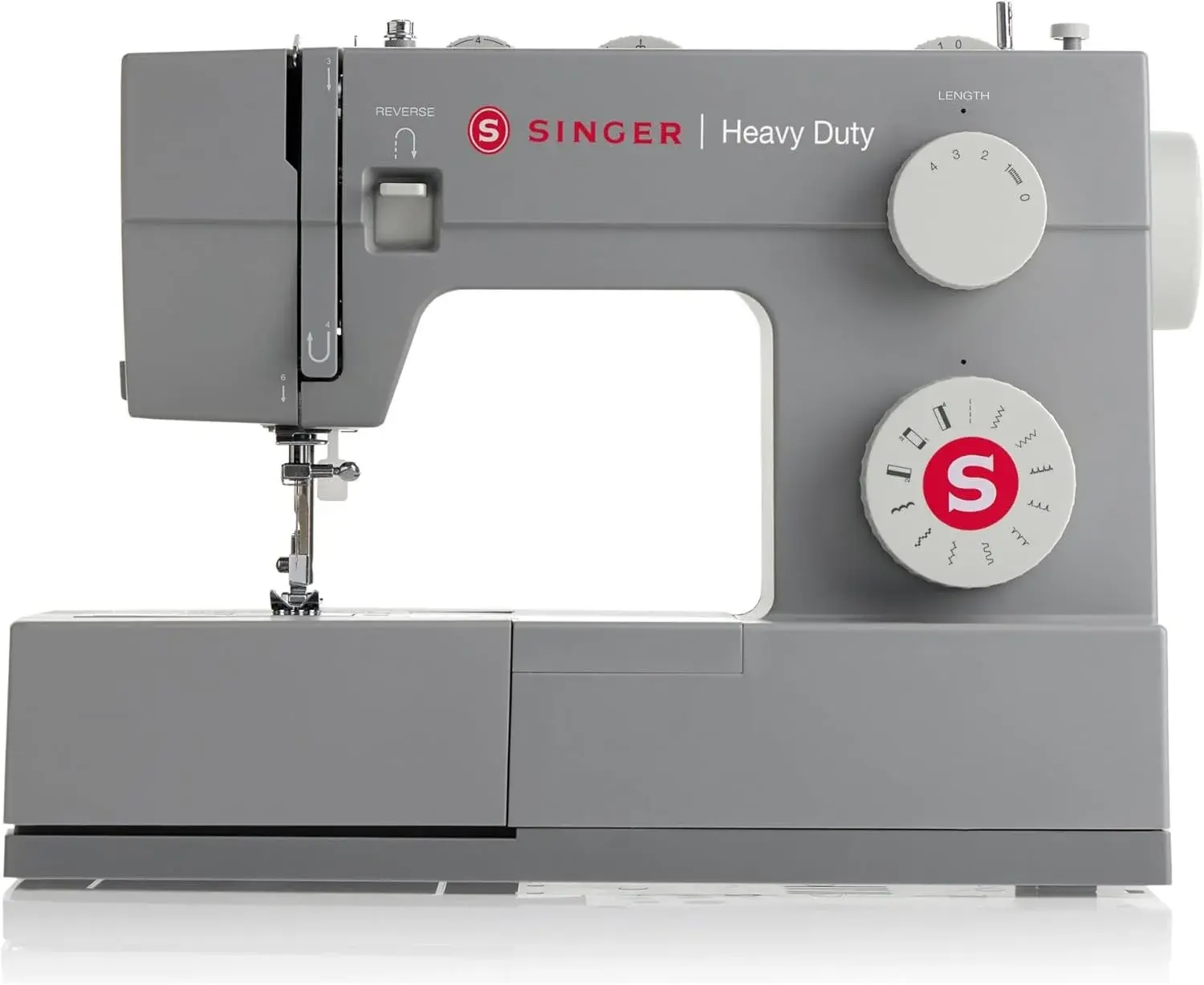 SINGER® Heavy Duty 4411 (Grey) High Speed Sewing Machine + Accessories | 11 Built-In Stitches Deliver 69 Stitch Applications | 50% More Power, 1100 Stitches/Min | Metal Frame, 4-Step Buttonhole