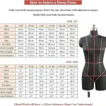 Adjustable L-Model Black Dress Form on Wheels - 84" Mannequin for Tailors, Designers & Clothing Display - Height Adjustable Sewing Dummy Fashion Tool