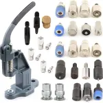 Snaps Rivet Grommet Prong Eyelet Popper Fastener Self Cover Fabric Button Hand Press Machine Set
