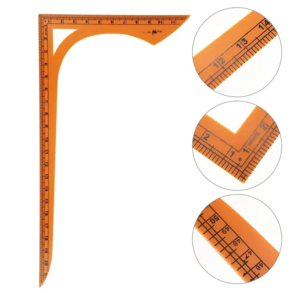 VILLCASE 1pc Shape Sewing Ruler Lightweight Measuring Tool for Accurate Clothing Layout Multi-Functional Cutting Tailoring for Professionals and Enthusiasts