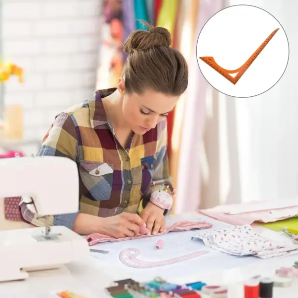 VILLCASE 1pc Shape Sewing Ruler Lightweight Measuring Tool for Accurate Clothing Layout Multi-Functional Cutting Tailoring for Professionals and Enthusiasts