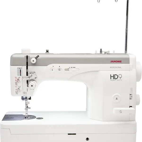 Janome HD9V2 Professional Sewing Machine - High Speed Heavy Duty Sewing Machines with Up to 1,600 Stitches Per Minute, Industrial Pretension Threading, and Extension Table, Straight Stitch Only