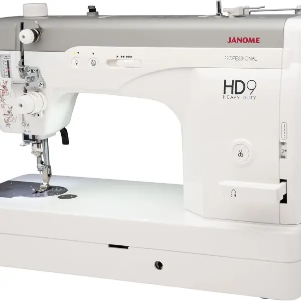 Janome HD9V2 Professional Sewing Machine - High Speed Heavy Duty Sewing Machines with Up to 1,600 Stitches Per Minute, Industrial Pretension Threading, and Extension Table, Straight Stitch Only