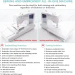 Computerized Sewing and Quilting Machine,132 Built-in Stitches, Comes with Expansion Table and 7" LCD Touch Screen,4x4/4x9.2in Embroidery Area & Multiple Accessories