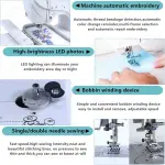 Computerized Sewing and Quilting Machine,132 Built-in Stitches, Comes with Expansion Table and 7" LCD Touch Screen,4x4/4x9.2in Embroidery Area & Multiple Accessories