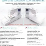 Computerized Sewing and Quilting Machine,132 Built-in Stitches, Comes with Expansion Table and 7" LCD Touch Screen,4x4/4x9.2in Embroidery Area & Multiple Accessories