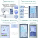 Computerized Sewing and Quilting Machine,132 Built-in Stitches, Comes with Expansion Table and 7" LCD Touch Screen,4x4/4x9.2in Embroidery Area & Multiple Accessories