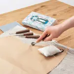 Clover Sewing Tool Set Walnut Perforated Ripper Metal Spatula Soft Roulette CL21-237