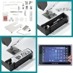 Bernette B77 Sewing and Quilting Machine | Touchscreen Control with Multiple Stitch Options | Includes 12×18 Cutting Mat and Purple Rotary Cutter