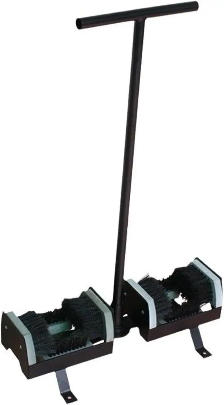Heavy Duty Boot Scrubber - Outdoor Floor-Mounted Boot Cleaner Brush with Handle for Effective Shoe Scraping, Durable Non-Slip Base, Ideal for Muddy Boots and Shoes