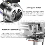 Professional Vertical Straight Blade Cutting Machine Fabric Cutter with Automatic Sharpening Industrial Cloth Leather Carpet Cutting Machine(8inches)