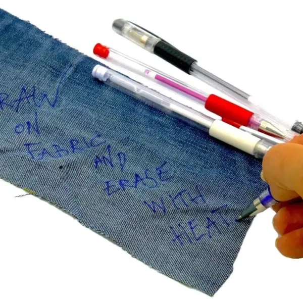 Madam Sew Heat Erasable Fabric Marking Pens for Sewing and Quilting | Fabric Markers for Sewing, Embroidery, Dressmaking with 4 Pens + 4 Refills | No Ghost Lines, Disappearing Ink for Precise Marking