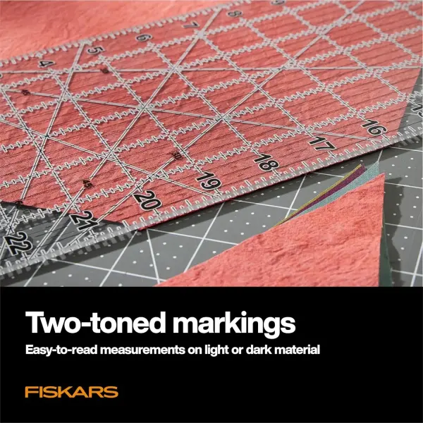 Fiskars Sewing Ruler (6"x 24") - Sewing and Quilting Ruler with Gridlines - Arts and Craft Supplies - Clear/Black