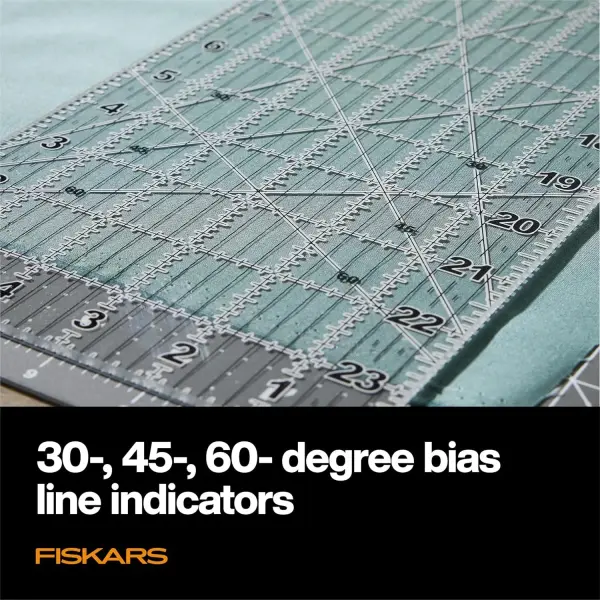 Fiskars Sewing Ruler (6"x 24") - Sewing and Quilting Ruler with Gridlines - Arts and Craft Supplies - Clear/Black