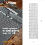 Fiskars Sewing Ruler (6"x 24") - Sewing and Quilting Ruler with Gridlines - Arts and Craft Supplies - Clear/Black