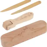 FMTYAOIU Beechwood Tailors Clappers, Seam Roller Beech, Tailors Clapper Set, Multi-Purpose Sewing Tool for Flattening Fabrics and Point Pressing, Wooden Tailors Clapper for Sewing, Quilting, Ironing