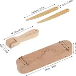 FMTYAOIU Beechwood Tailors Clappers, Seam Roller Beech, Tailors Clapper Set, Multi-Purpose Sewing Tool for Flattening Fabrics and Point Pressing, Wooden Tailors Clapper for Sewing, Quilting, Ironing