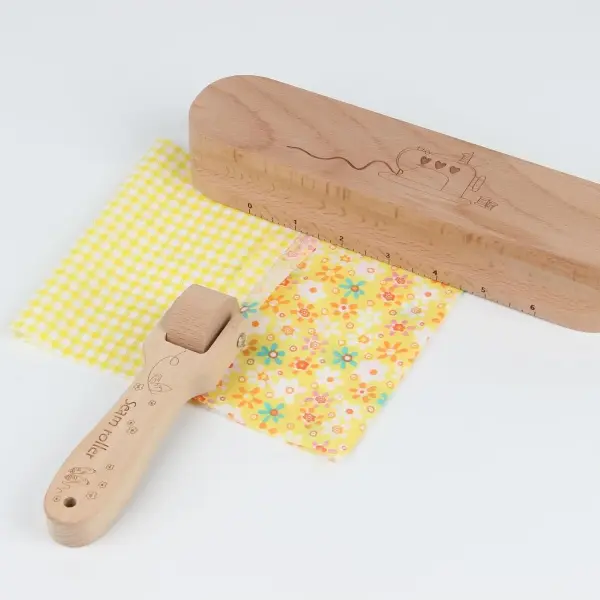FMTYAOIU Beechwood Tailors Clappers, Seam Roller Beech, Tailors Clapper Set, Multi-Purpose Sewing Tool for Flattening Fabrics and Point Pressing, Wooden Tailors Clapper for Sewing, Quilting, Ironing