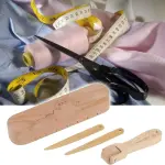 FMTYAOIU Beechwood Tailors Clappers, Seam Roller Beech, Tailors Clapper Set, Multi-Purpose Sewing Tool for Flattening Fabrics and Point Pressing, Wooden Tailors Clapper for Sewing, Quilting, Ironing