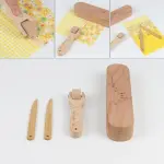 FMTYAOIU Beechwood Tailors Clappers, Seam Roller Beech, Tailors Clapper Set, Multi-Purpose Sewing Tool for Flattening Fabrics and Point Pressing, Wooden Tailors Clapper for Sewing, Quilting, Ironing