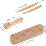 FMTYAOIU Beechwood Tailors Clappers, Seam Roller Beech, Tailors Clapper Set, Multi-Purpose Sewing Tool for Flattening Fabrics and Point Pressing, Wooden Tailors Clapper for Sewing, Quilting, Ironing