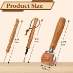 Savina Set 3 Seam Rippers - Seam Roller & Stiletto for Sewing - Handmade Hard Wood Professional Multipurpose Durable for Sewing/Quilting