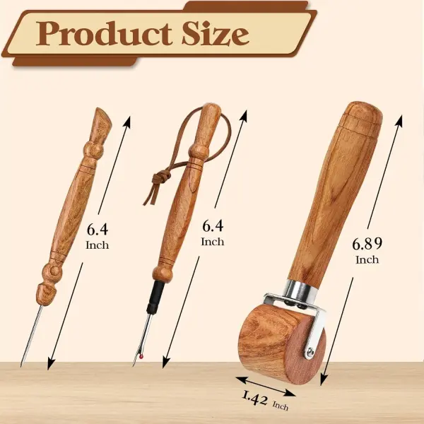 Savina Set 3 Seam Rippers - Seam Roller & Stiletto for Sewing - Handmade Hard Wood Professional Multipurpose Durable for Sewing/Quilting