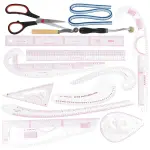 PRETYZOOM 14pcs Curve Sewing Ruler and Pattern Making Tools Set for Beginners and Designers with Tracing Wheel for Sewing Patterns, Tailoring, and Fashion Design